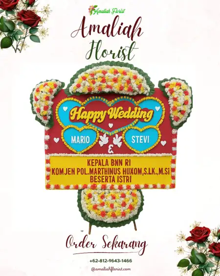 Papan Bunga Pernikahan Pemurus Dalam